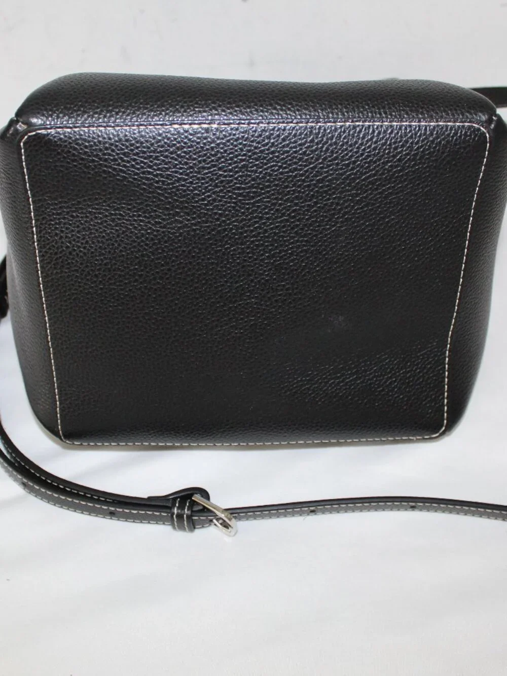 Toteme Pebble Leather Black Top Handle Shoulder Bucket Bag Crossbody - Picture 7 of 13